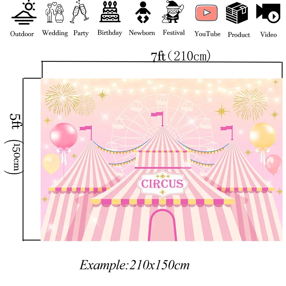 Mocsicka цирк праздник вечерние фон Декор розовая палатка воздушный шар фон реквизит для фотосессии девушка детский душ день рождения стенд