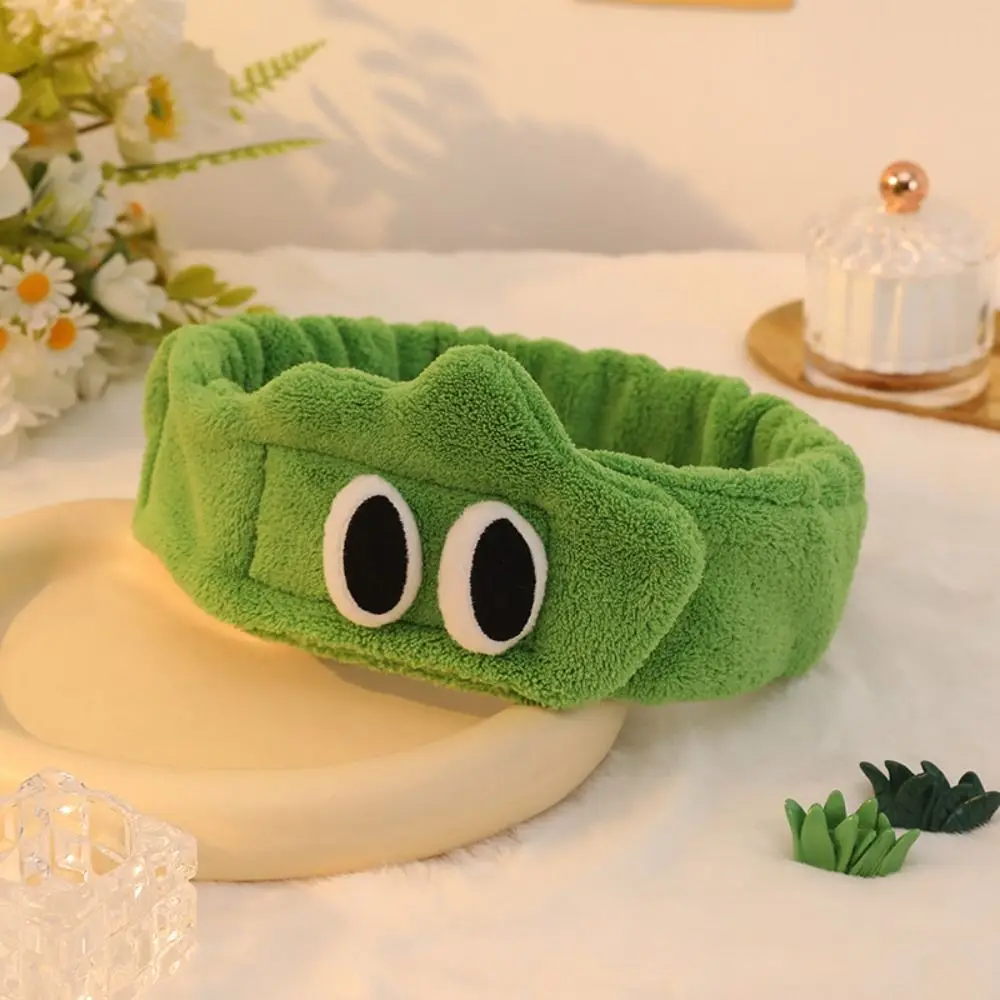 Funny Ear Wide Big Eyes Headband Face Washing Hair Tie Cute Plush Headband Sweet Soft Elastic Cartoon Hair Hoop Photograph