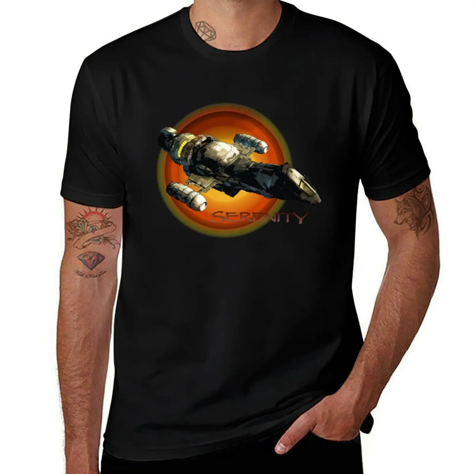 

Firefly - Serenity Spaceship T-Shirt t shirts for man graphic tees t shirt custom print T-Shirt
