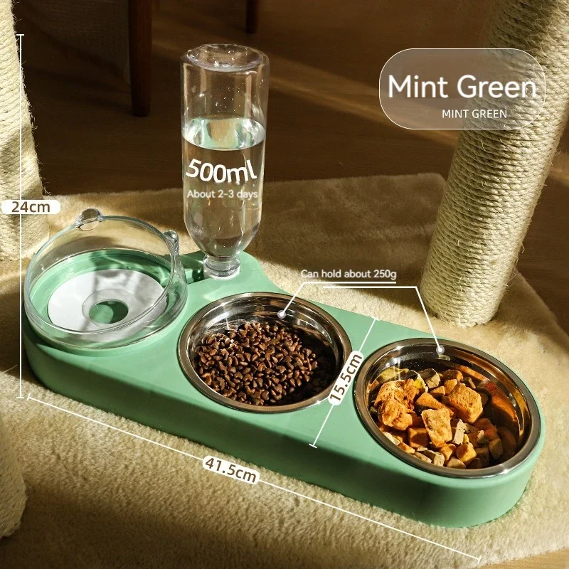 Pet Supplies Cat Drinker Automatic Feeders Food Bowl Dishes Water Fountain Cat Kibble Dispenser Pet Accessories Goods For Cats