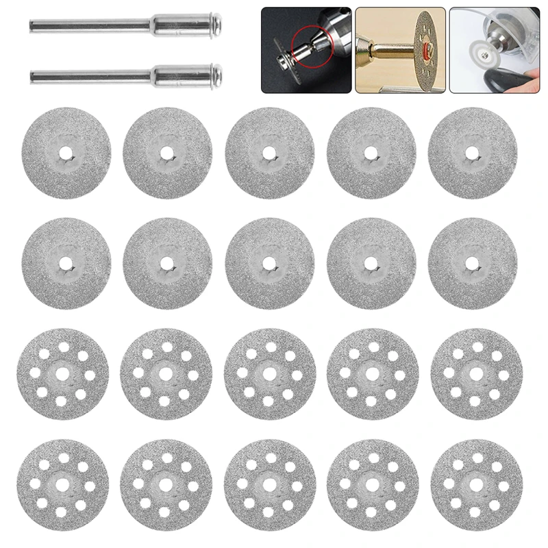 10PC Dremel Tool 22mm Cutting Disc for Rotory Accessories Diamond Grinding Wheel Rotary Circular Saw Blade Abrasive Diamond Disc