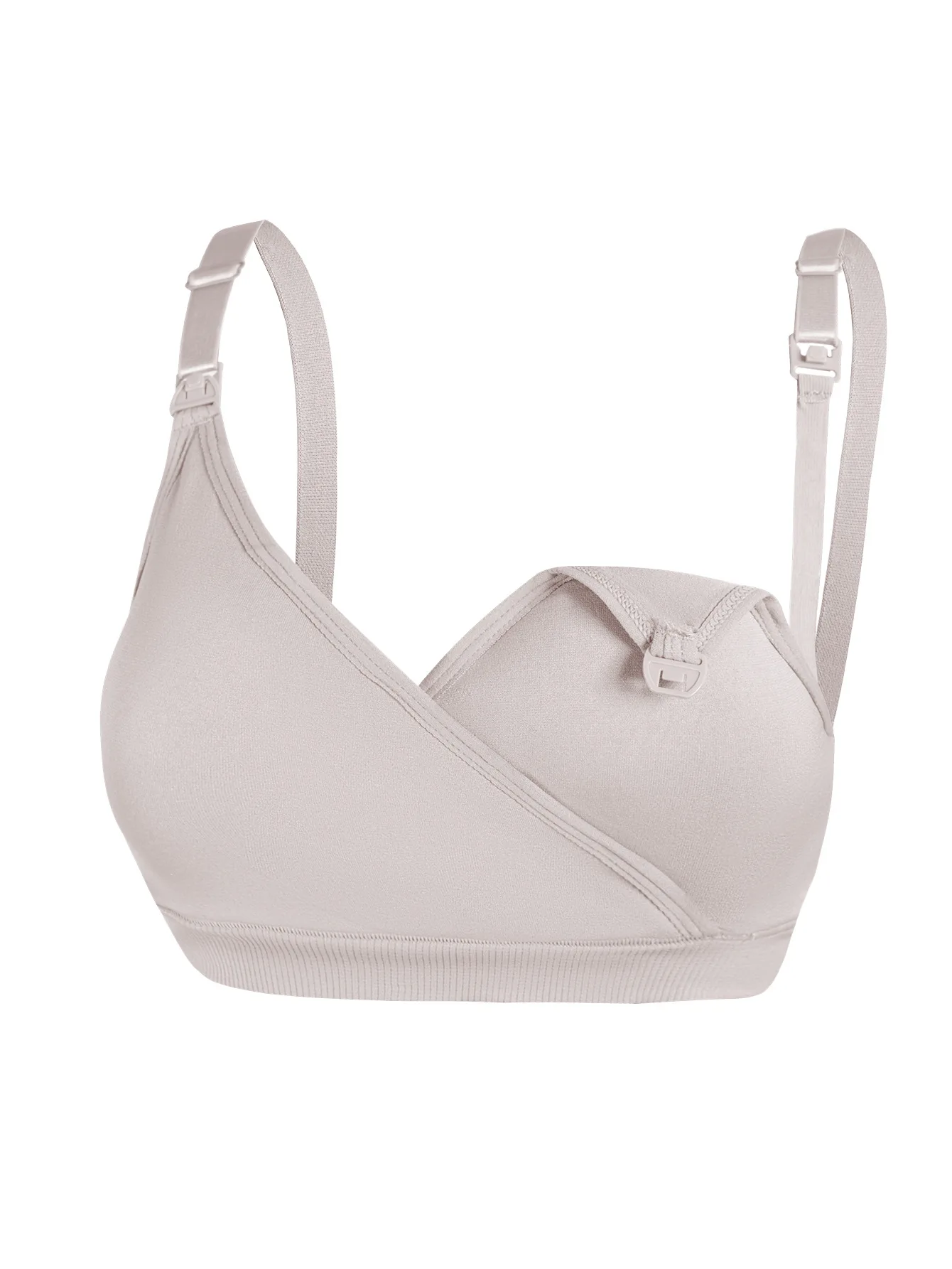 ฟรี Maternity Nursing Bra ไนลอนไม่มีรอยต่อปิดด้านหน้าให้นมบุตร Comfort ปรับสนับสนุน Soft การตั้งครรภ์ชุดชั้นใน