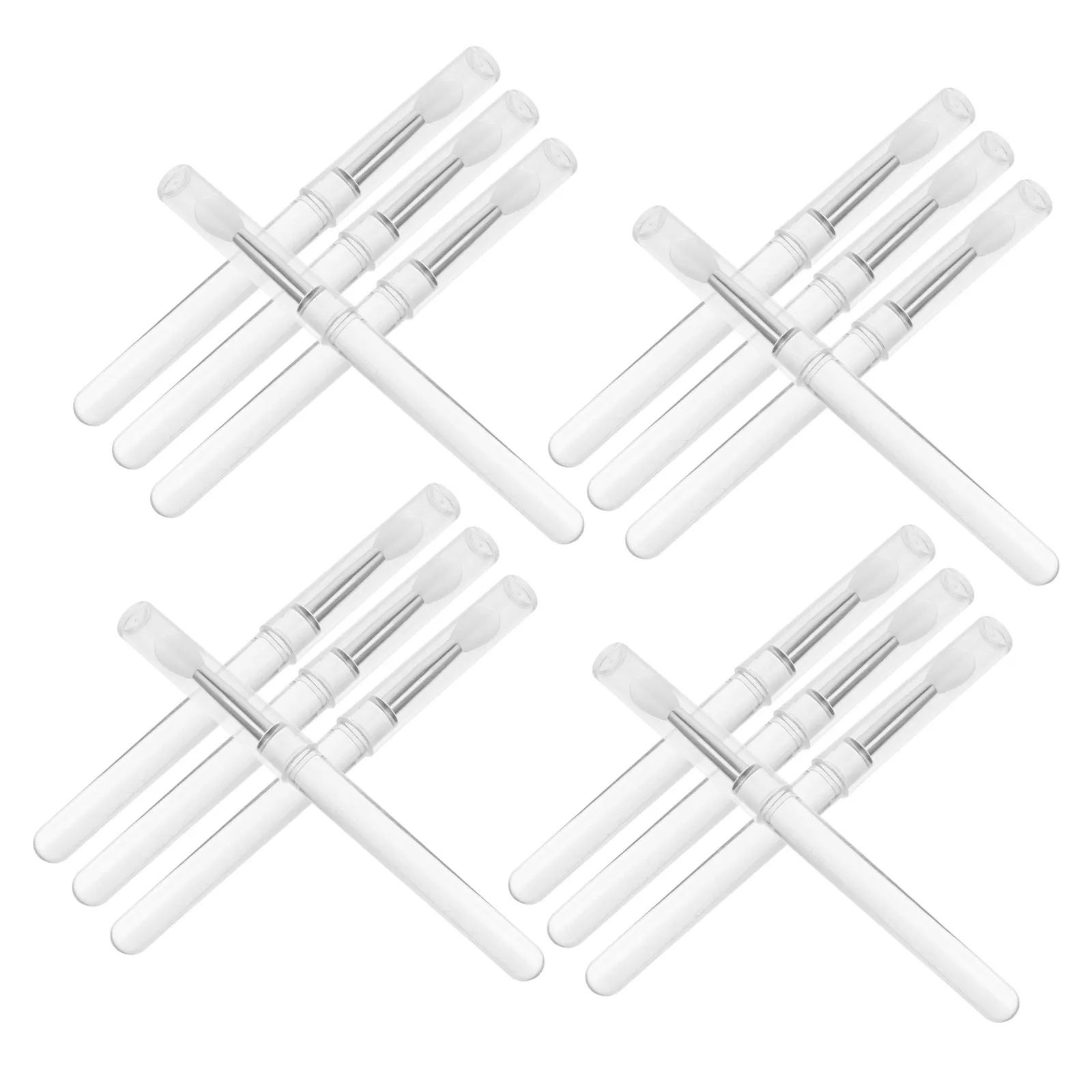 30Pcs Silicone Makeup Brushes Hygienic Easy-Clean Lip Concealer Eyeshadow Applicators with Cover Travel Friendly Professional