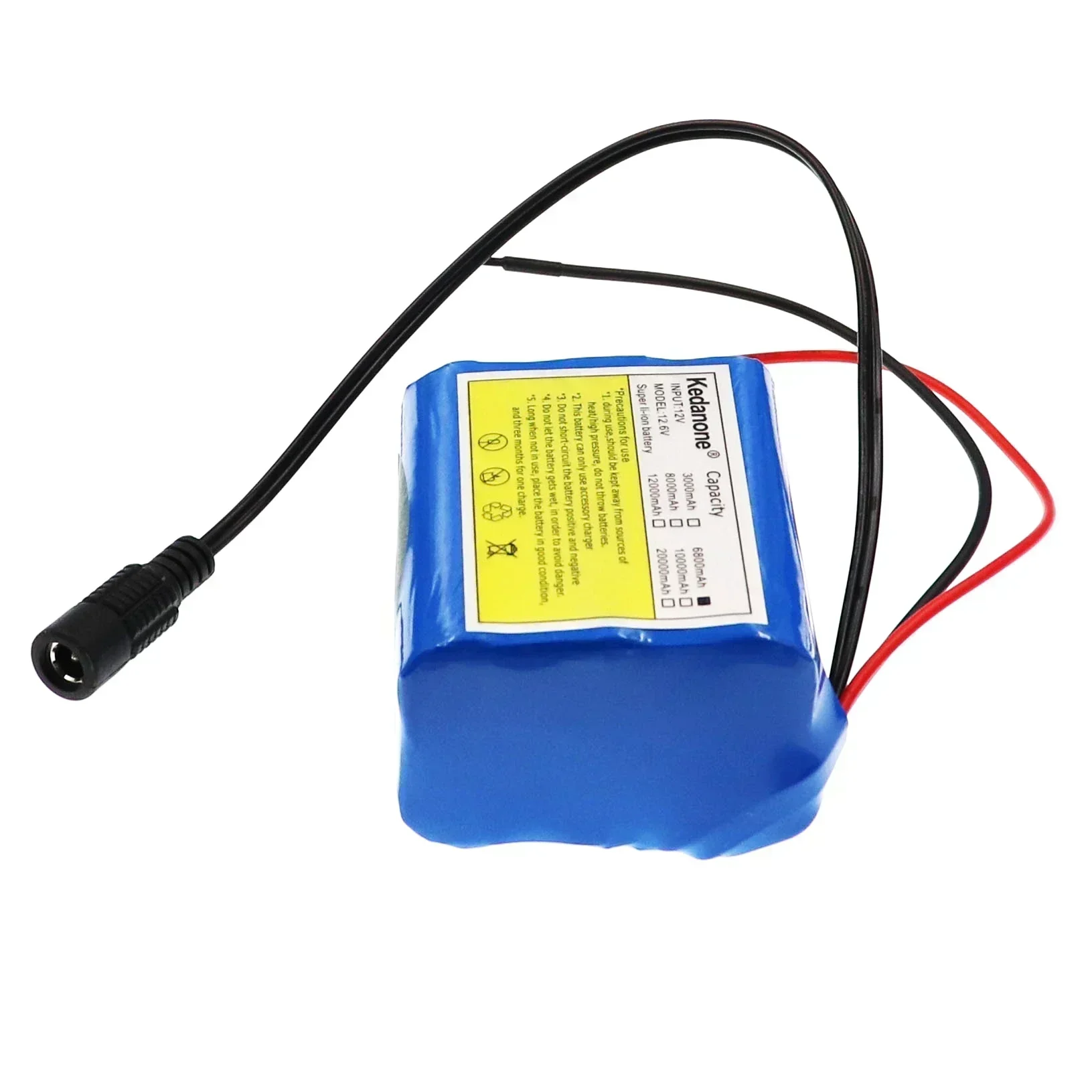 Batterie au lithium-ion aste avec BMS, carte de protection, chargeur 6800 V, 12V, 18650 mAh, 6.8 Ah, 12.6