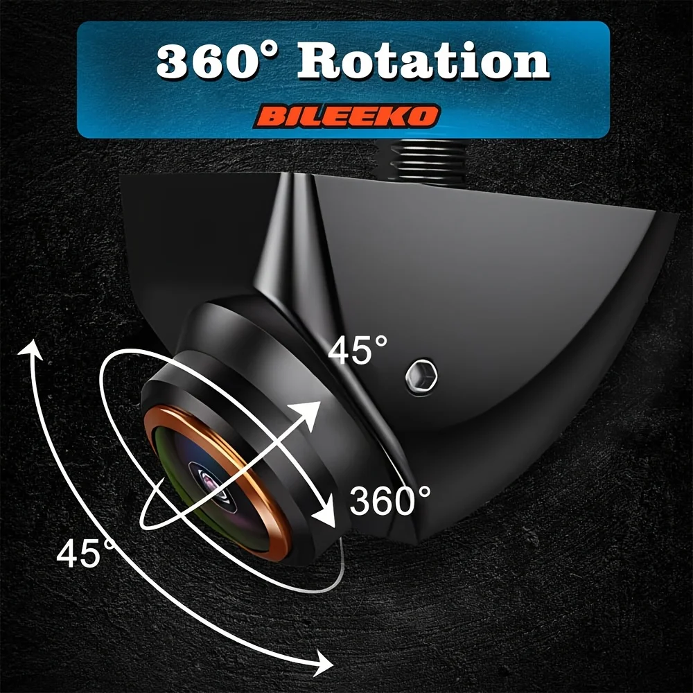 سيارة الرؤية الخلفية كاميرا احتياطية عكس كاميرا لموقف السيارات للرؤية الأمامية/الجانبية/الخلفية عدسة عين السمكة مع التحكم في توجيه مرآة AHD/CVBS #6