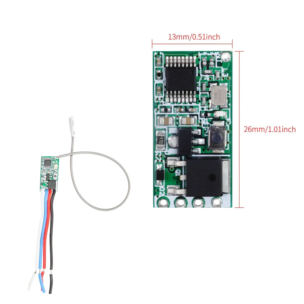 Universal Interruptor de Controle Remoto, Lâmpada LED Controlador, Transmissor Receptor, Mini Módulo de Relé, DC 12V, 3.6V, 24V, 1CH, 433 MHz, 40 em