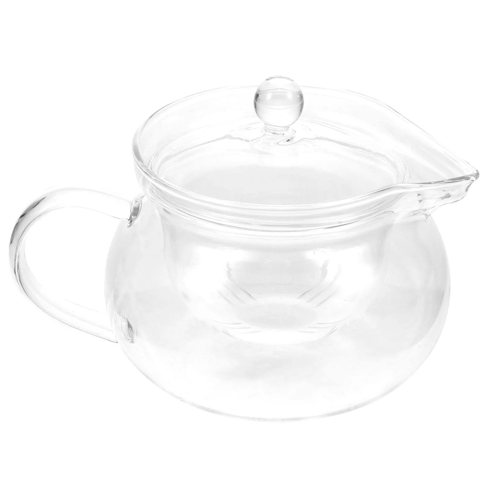 

Glass Tea Pot Heat Resistant Transparent Teapot Small Tea Pot with Infuser for Loose Leaf Brewing Household Office Use