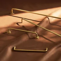 Tiradores de almacenamiento de armario de cocina largos de latón macizo, tiradores de cajones modernos, tiradores de puertas de armario, tiradores de puertas de muebles nórdicos