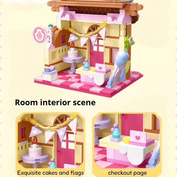 New My Little Pony Building Blocks Street View Twilight Sparkle Pinkie Pie Splicing Model Ornament Puzzle Toy Collection Gift view 4