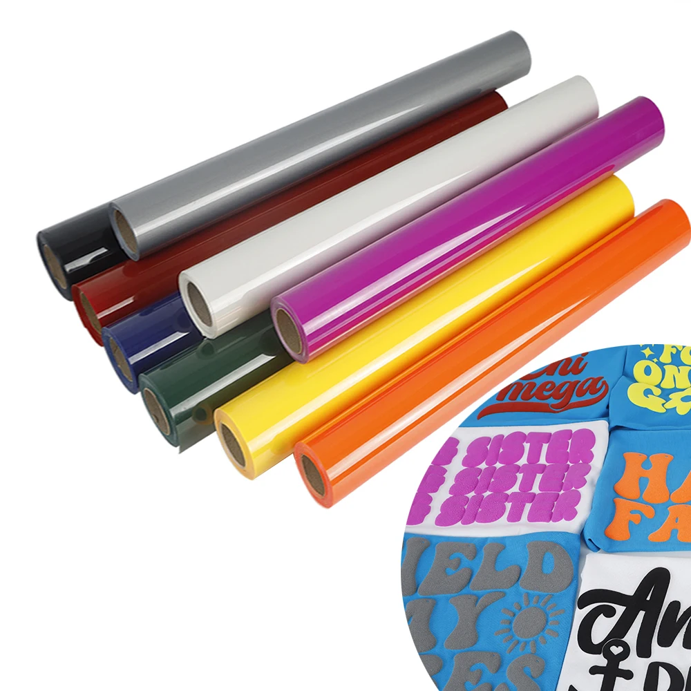 3D Puff HTV Vinyl Roll Puff Heat Transfer Suitable for T-shirts and shirts 12 