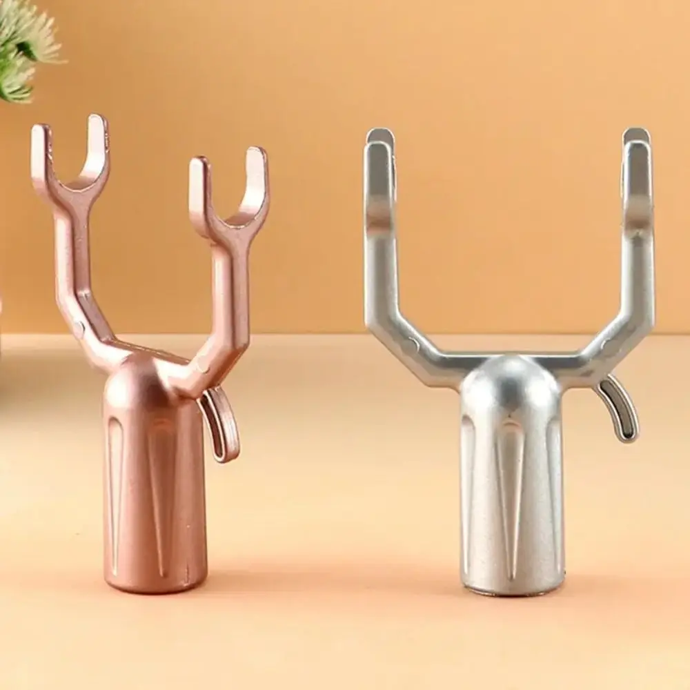 

U Shaped Clothes Rod Joint Portable Durable Clothes Fork Head Aluminum Alloy Clothes Rod Metal Head Balcony