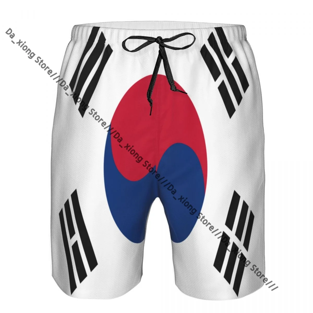 男性ビーチショート速乾性水泳トランク韓国国旗水着水着入浴ショーツ