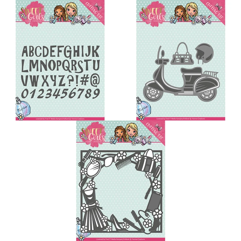 Piggy Craft Metal Cutting Dies, Cut Die Mold, Skirt Makeup Frame, Motorcycle Scrapbook Paper Craft Knife, Blade Punch Stencils