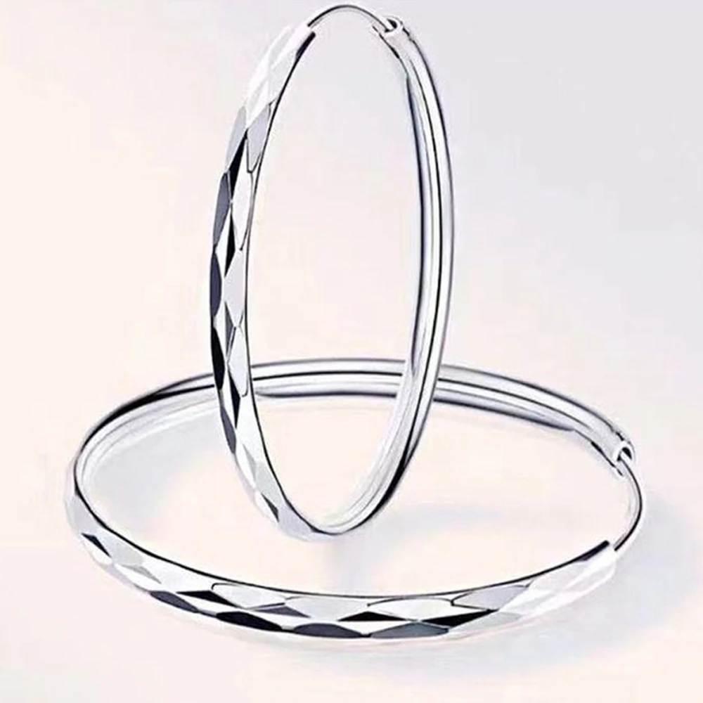 Silver Pin Earrings Safe And Comfortable Fashionable Earrings Fashion Accessories Hoop Earrings Easy To Carry Elegant Exquisite