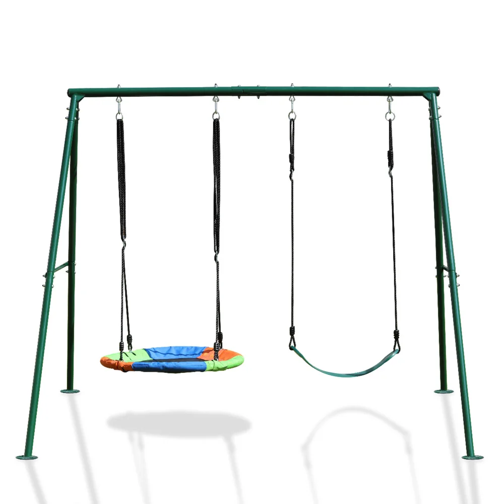 Swing Sets for Backyard 440LBS 2 Seat,  with Stand, for Kids, 32