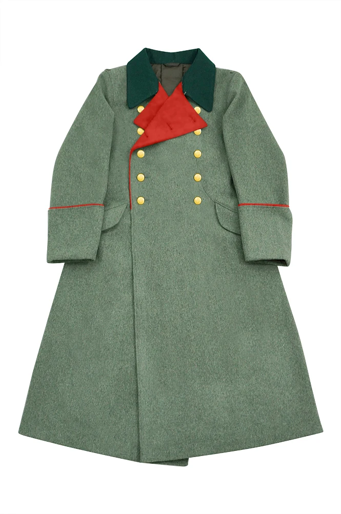 GUGA-014 WWII tedesco Heer generale Fieldgrey lana Greatcoat con tubo