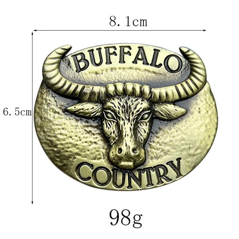 Zinc alloy 3D cowhide belt buckle with western style