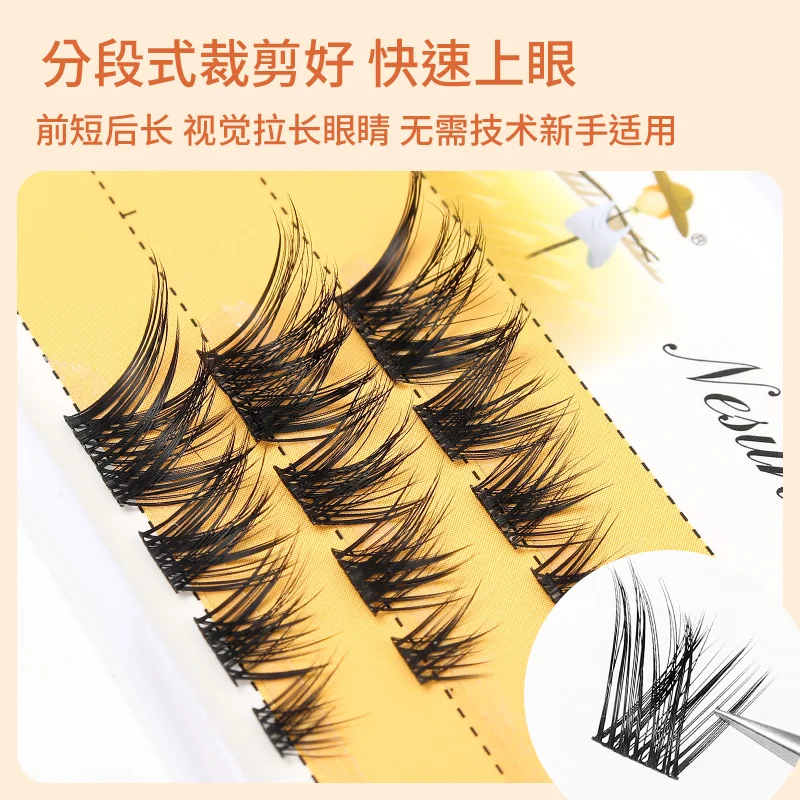 Grafting World Fox Style False Eyelashes Fly Diagonally With Segmented Light European And American Natural Thick Fox Eyelashes