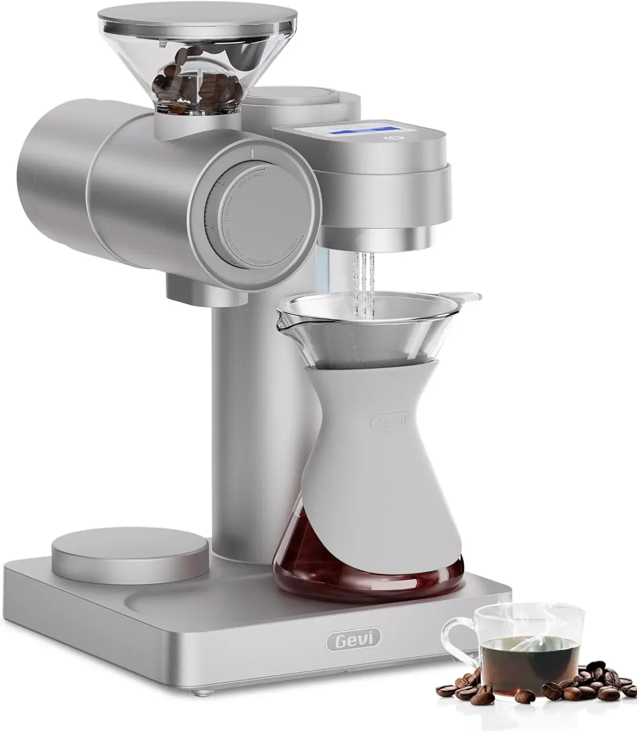 

Professional Barista Machine | Smart Pour-over Drip Coffee Maker | Programmable Brew & Spin Speed | 51 Step Grind Settings