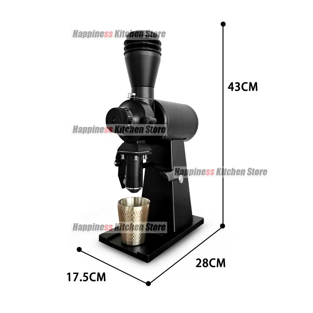 Automatic Electric Coffee Grinder 90mm Flat Burr or Ghost Teeth Burr Commercial Coffee Mill Tea Grinder