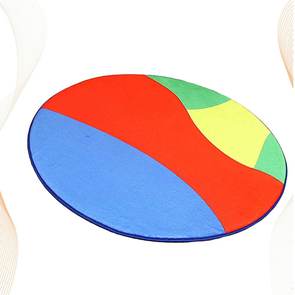 

1Pcs Colorful Floor Mat Round Design Durable Safe Foot Pad Exquisite Workmanship Home Decor Carpet Round Floor Mat