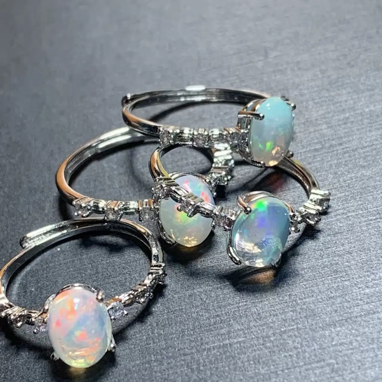 68 Natural Opal Ring Adjustable Female Ring Jewelry for Women Gift Wholesale High Quality Vintage Fine