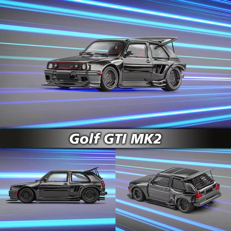 

Liberty64 In Stock 1:64 GOLF MK2 KS Concept Modified Version Chrome GRAY Diecast Diorama Model Collection Miniature Toys