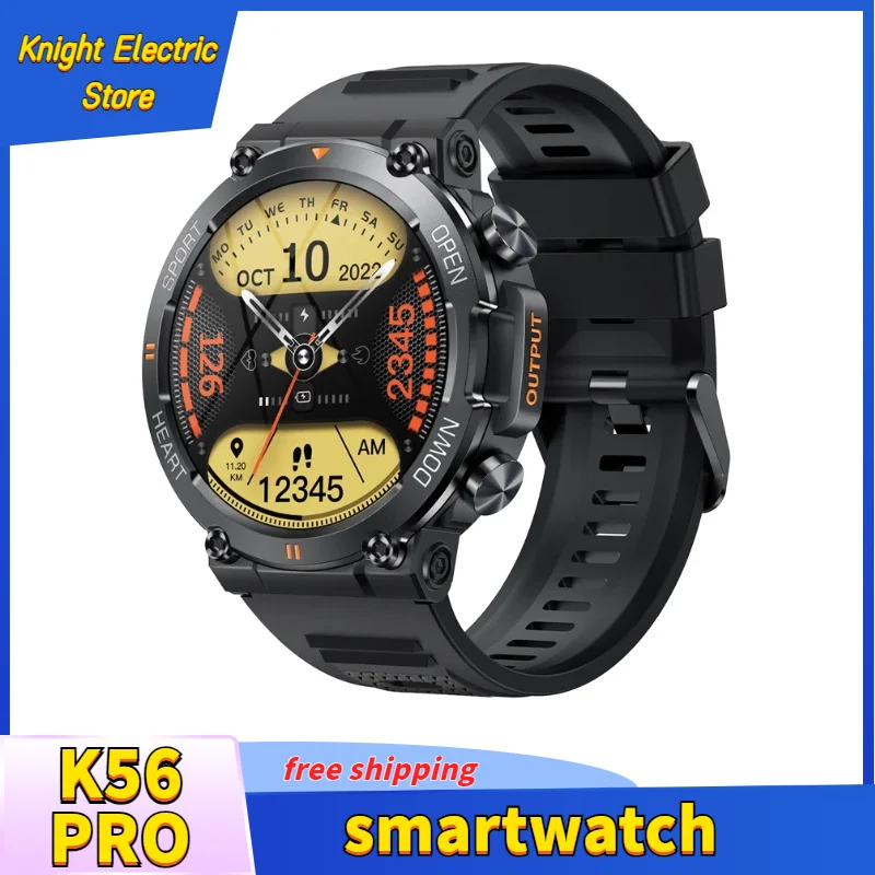 

400mAh Smartwatch for Android IOS K56 1.39 Inch HD Bluetooth Call Smart Watch Men Sports Fitness Tracker Heart Monitor Men Watch