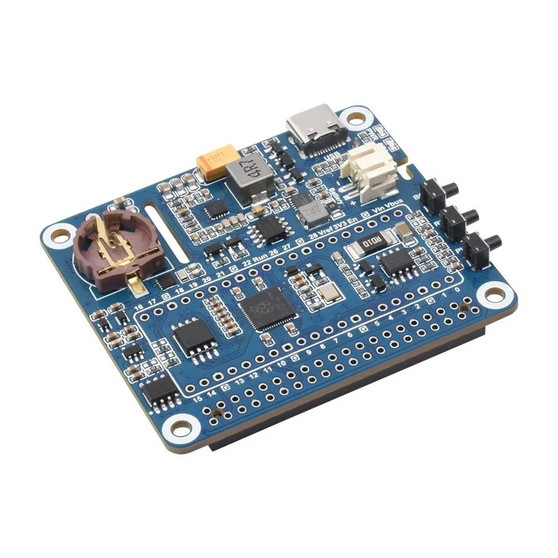 Power Management HAT for Raspberry Pi, Supports charging And Power output at the same time, Embedded RTC and Multiple Protection