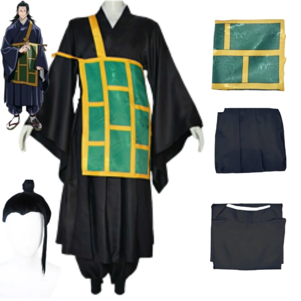 Geto Suguru Cosplay Jujutsu Kaisen Cosplay Costume Anime Black Green Kimono School Uniform Adults