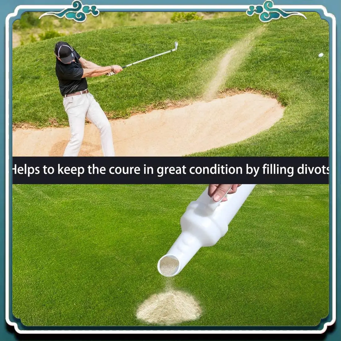 

Reliable For Golf Cart Sand Bottle For EZGO Club Car Yamaha Divot Filler Sand Bottle Kit With Rattle Proof Holder For Golf Carts