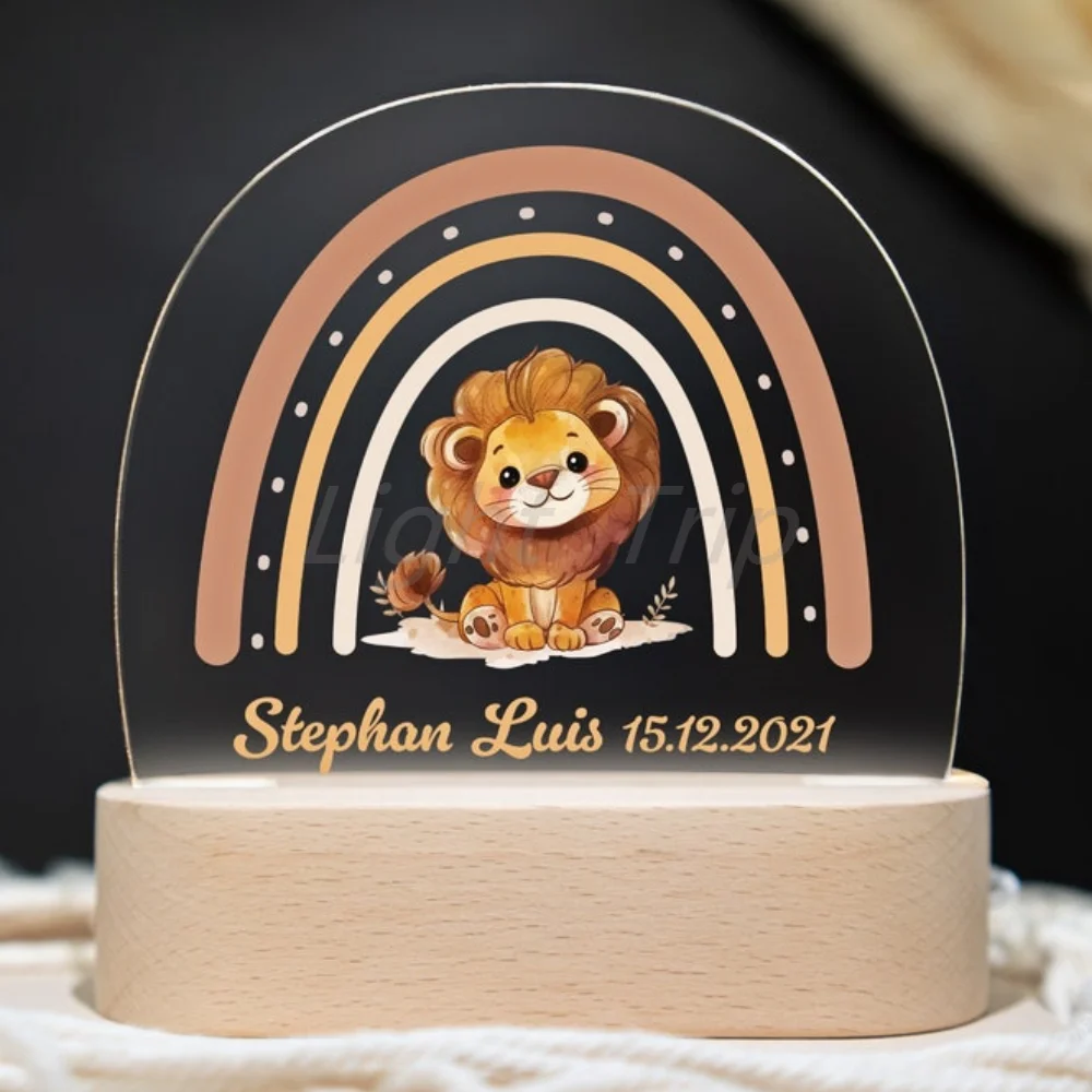 Drop Shipping Personalized Nightlight USB LED Customized Name 3D Lamp Decoration Bedroom Toys Birthday For Baby Children Gift