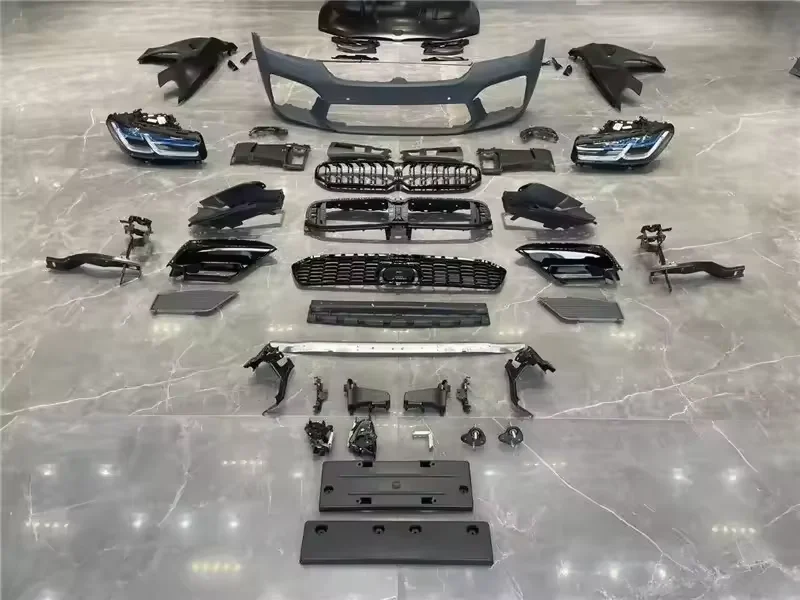 Akcesoria samochodowe SJC do serii 5 F10 F18 Body Kits 2011-2017 Upgrade M5 G30 Style Grille Diffuser Rear Bumper Headlight