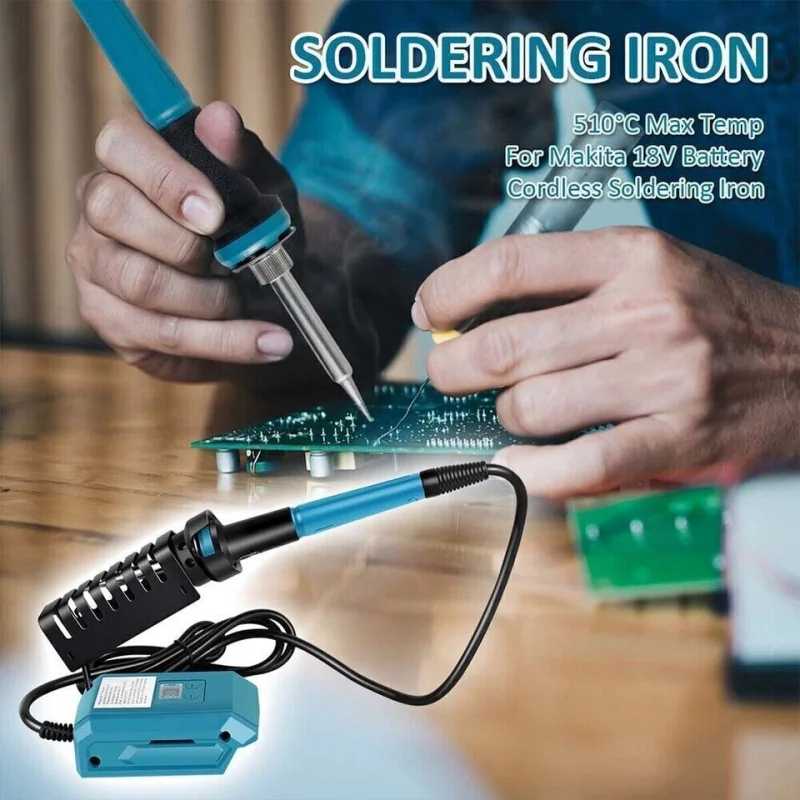 60W Digital Electric Soldering Iron For Makita 18V Battery 300-510℃ Temperature Adjustable 936M Solder Tip Soldering Station