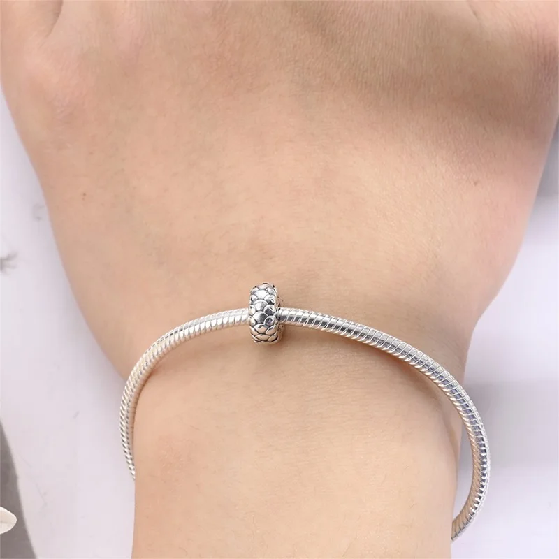 925 Sterling Silver Charms Bead Dragon Scale Safety Buckle Fit Original Bracelet DIY Women Jewelry Gift