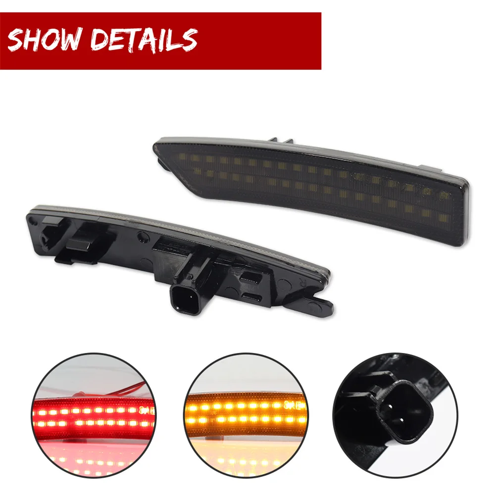 Car LED Front / Rear Fender Side Marker Indicator Lights For Ford Mustang S650 Gen7 2024-up Turn Signal Lights Parking Lights