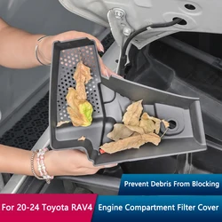 QHCP Car Engine Filter Cover Protective Engine Compartment Filter Trims Anti-blocking For Toyota RAV4 20-24 Interior Accessories