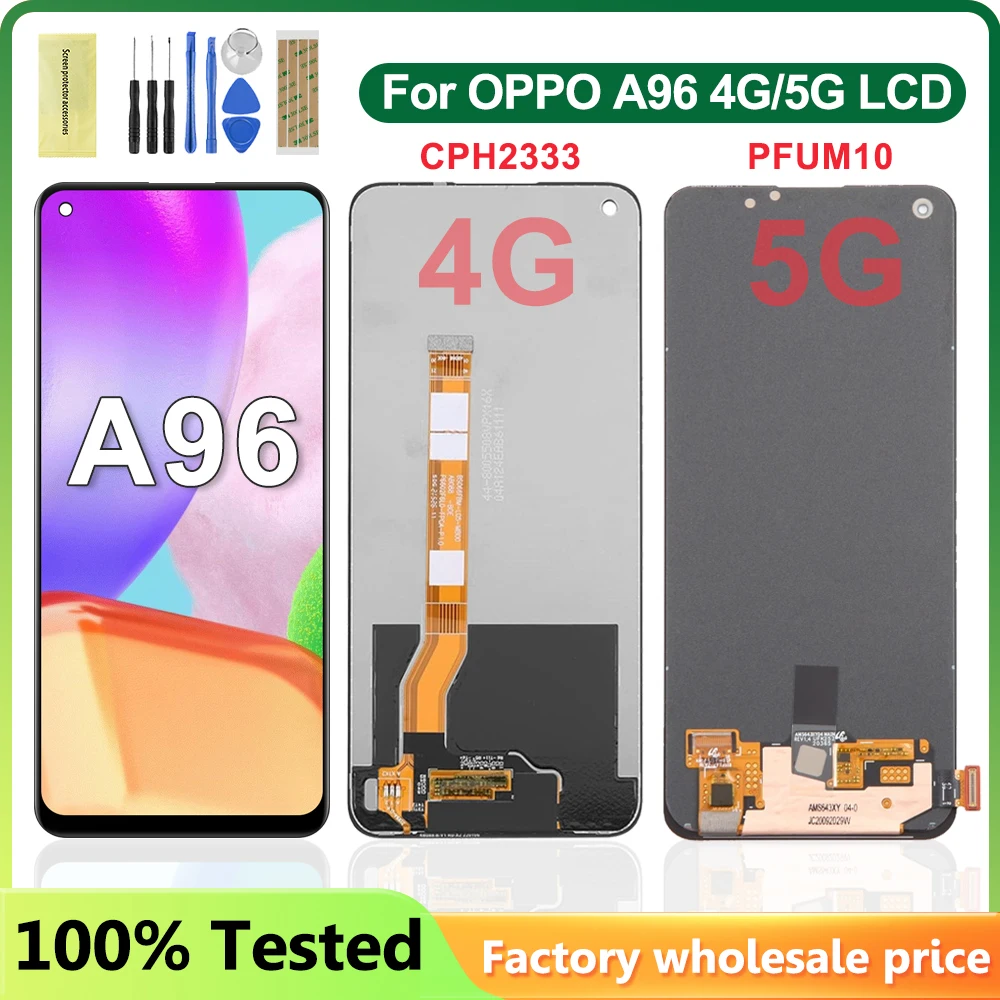 LCD Screen For Oppo A96 4G CPH2333 LCD Display Touch Screen Digitizer Full Assembly Replacement Part – buy the best products in the online store