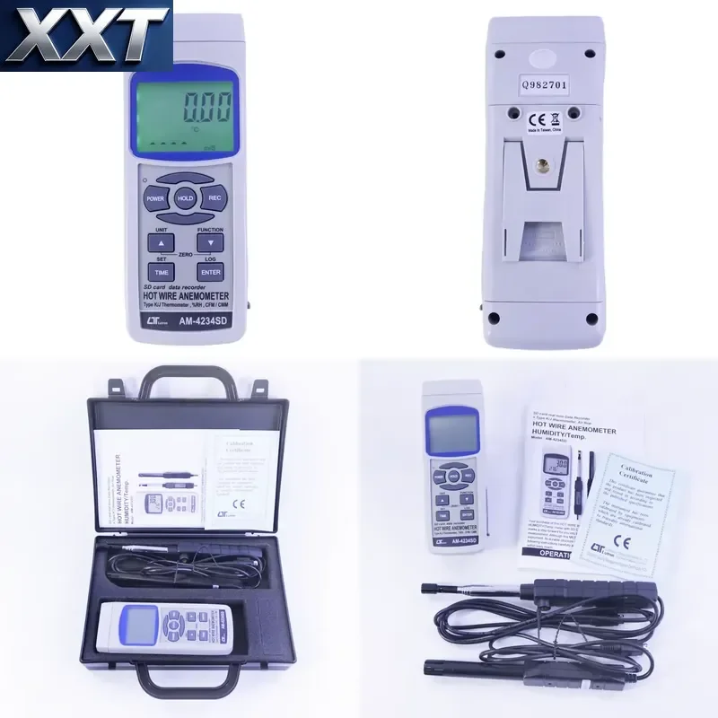 XXT Handheld Wind Velocity Measuring Instrument Detect Air Flow Humidity Dew Point Temperature Ambient Inspection Equipment
