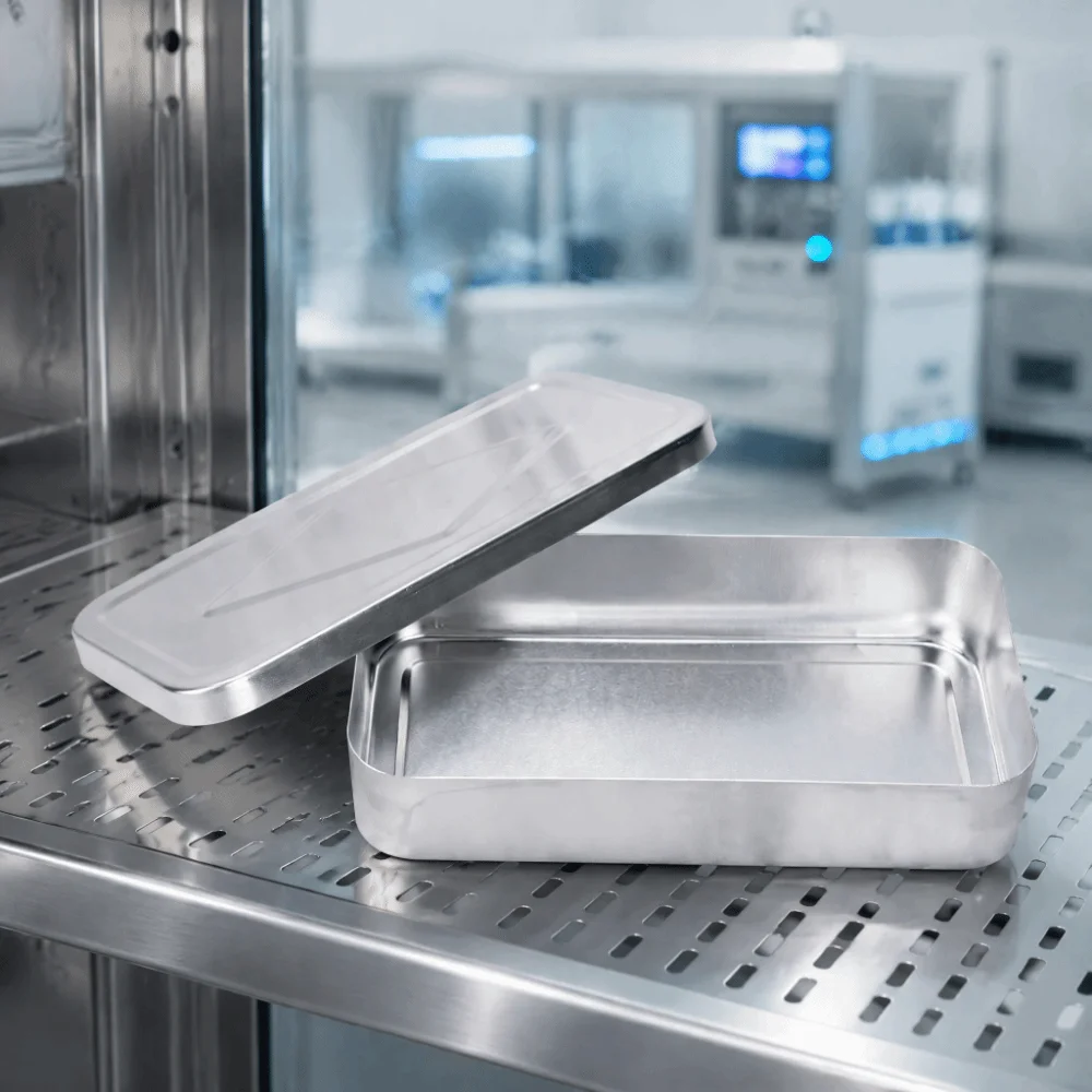 Practical Aluminum Veterinary Box Silver Round Edge Storage Box Durable Instrument Box Livestock