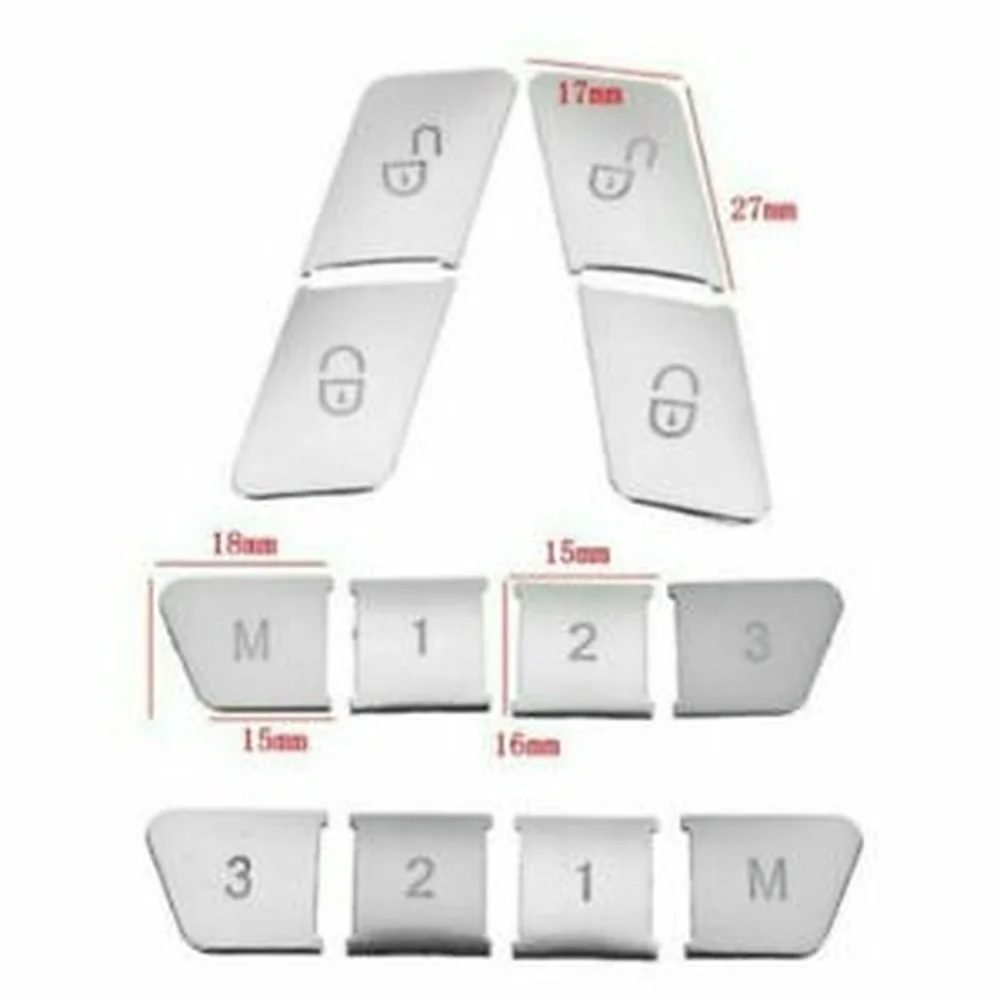 

12pcs Car Door Seats Memory Adjusting Push Button Trim Cover sticker for Mercedes Benz CLA/GLA/GLK/GLE/CLS/GL/ML/A/B/E