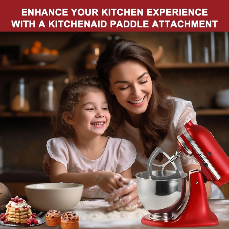 AB43-4.5-5 كوارت فليكس حافة الخافق لخلاط كيتشن ايد، مرفق مجداف ذو حواف سيليكون مرن ومتين