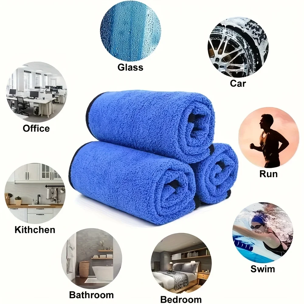 1–10 Stück Mikrofaser-Auto-Reinigungstücher, ultra-saugfähiges Auto-Trockentuch, Auto-Detailing-Waschtuch, Vatertagsgeschenk für Papa – Detail 2