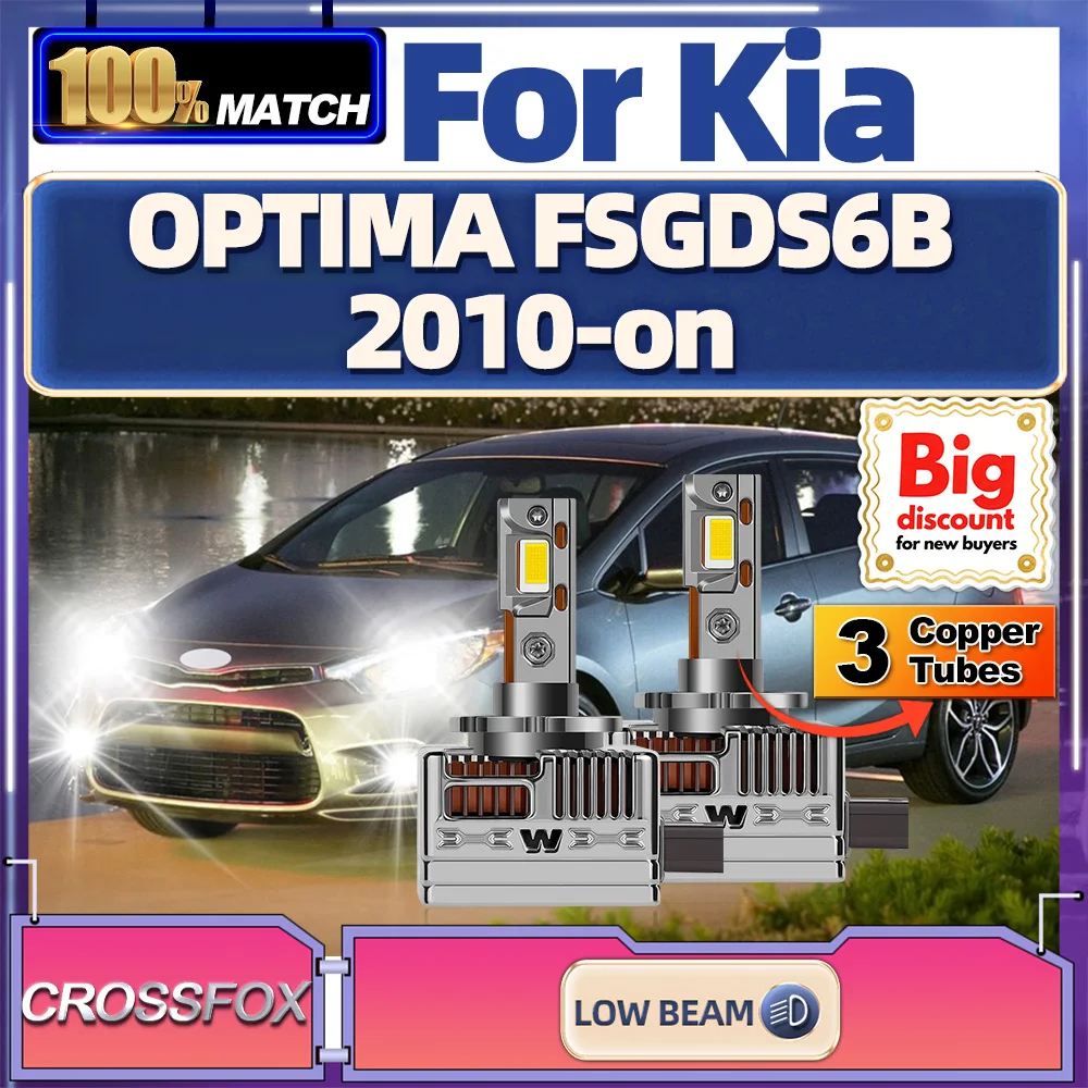 

CROSSFOX Canbus LED Xenon HID Headlight Bulbs Low Beam Headlamp Ampoules For Kia OPTIMA FSGDS6B 2010 2011 2012 2013 2014 2015-on