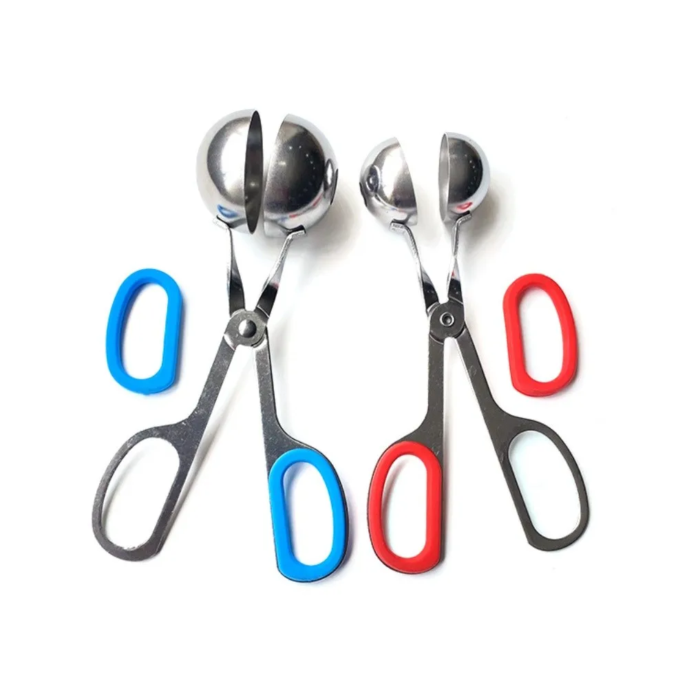 Two-Size Meat Baller Set Stainless Steel for Portioning Ground Meat Cookie Dough and Other Malleable Foods in Home Cooking
