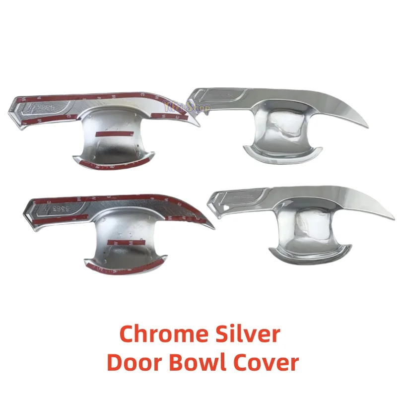 

New ABS Chrome Silver Car Accessory Door Handle Bowl Cover Trim Paste Style 2022 2023 For Toyota INNOVA X ZENIX Decoration