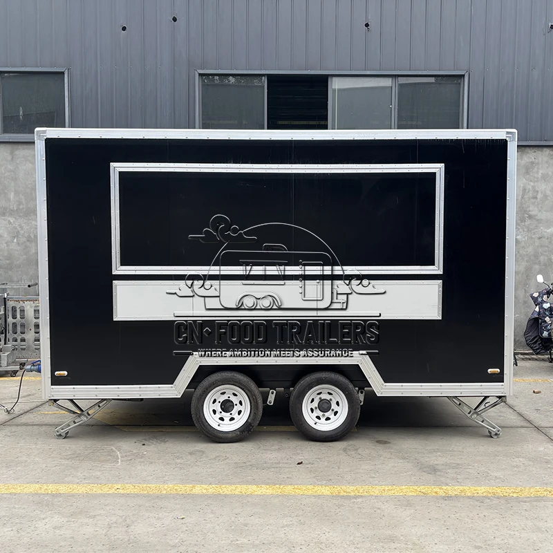

CN Food Trailer Professional Concession Food Trailer with BBQ Grill and Coffee Machine Multifunction Mobile Kitchen for Sale