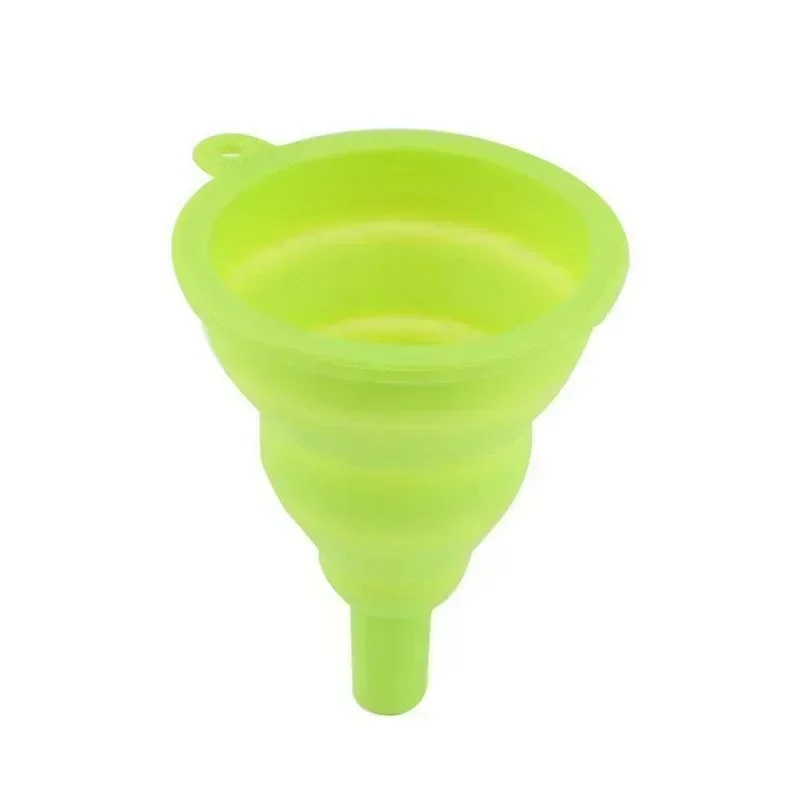 Mini Silicone Gel Foldable Collapsible Style Funnel Hopper Kitchen Tool