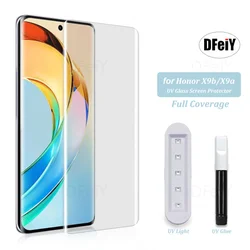 DFeiY UV Glass for Honor X9b Full Coverage UV Screen Protector for honor x9a Tempered Glass Film