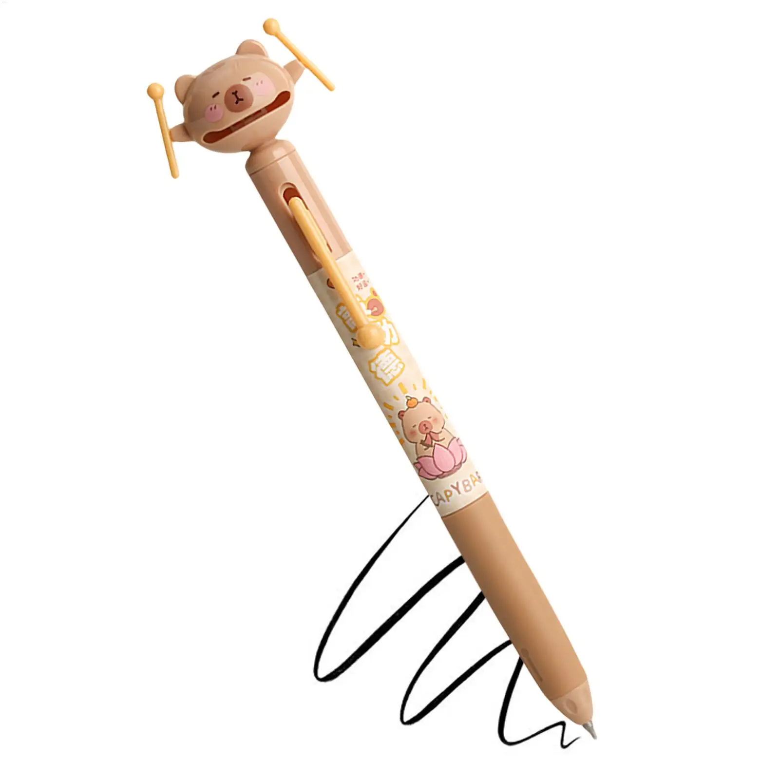 

Ink Pens Capybara Retractable Black Ink Gel Pens Quick-Drying Desk Accessories Funny School Supplies Stationery For Girls Boys